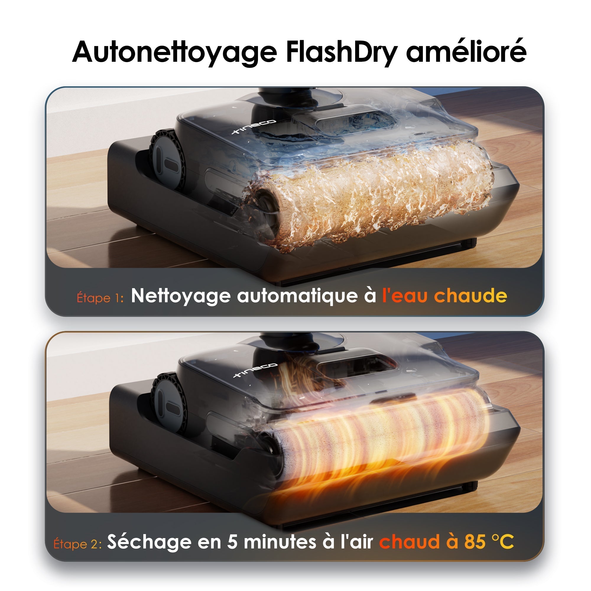 Tineco FLOOR ONE i6 Stretch Aspirateur Sec et Humide