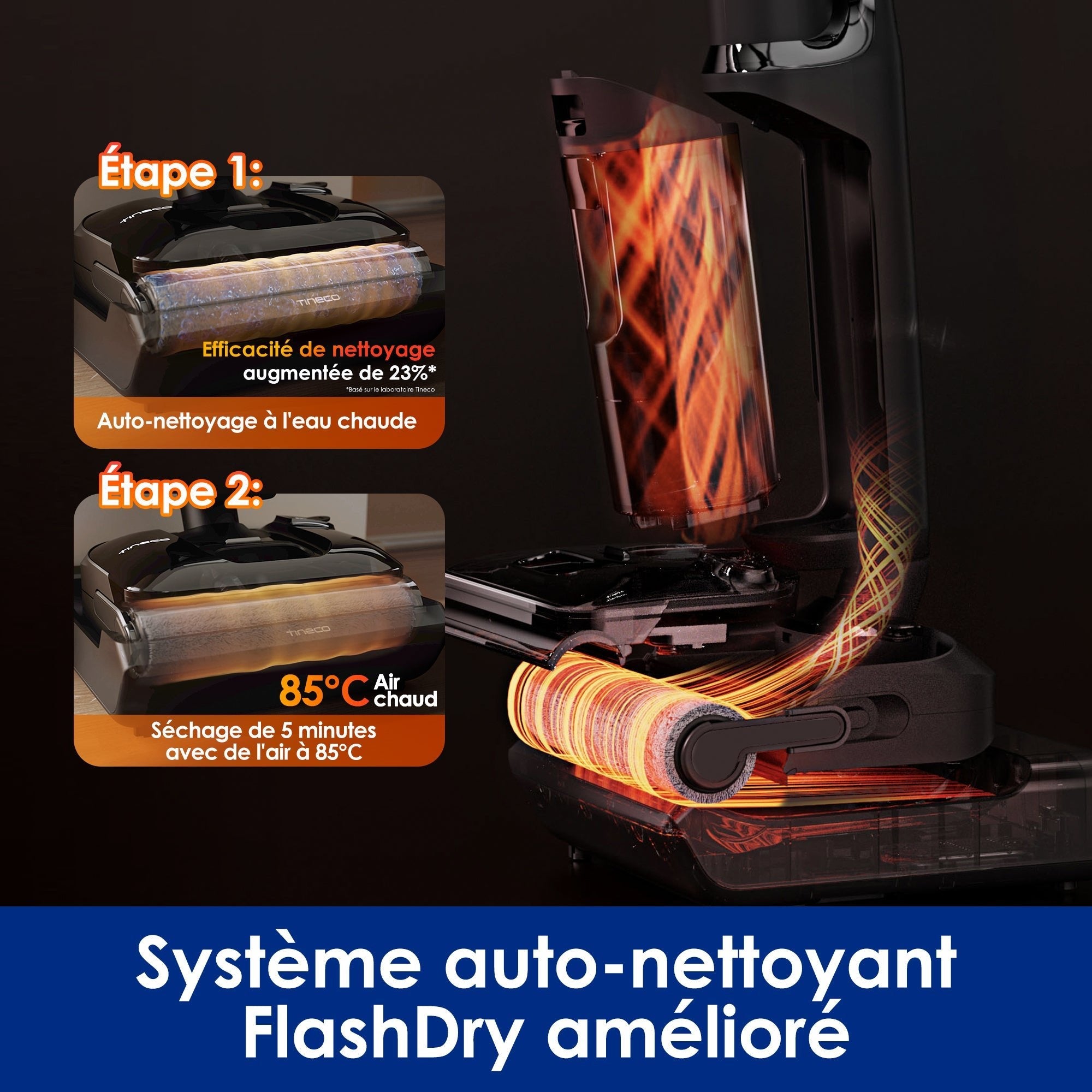 Tineco Floor ONE S7 Stretch Ultra Aspirateur Sec et Humide Sans Fil