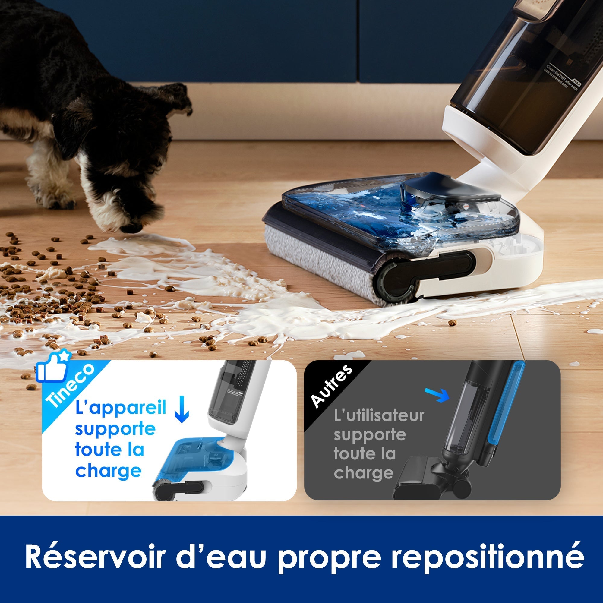 Tineco Floor ONE STRETCH S6 Aspirateur Eau et Poussière Laveur de Sols