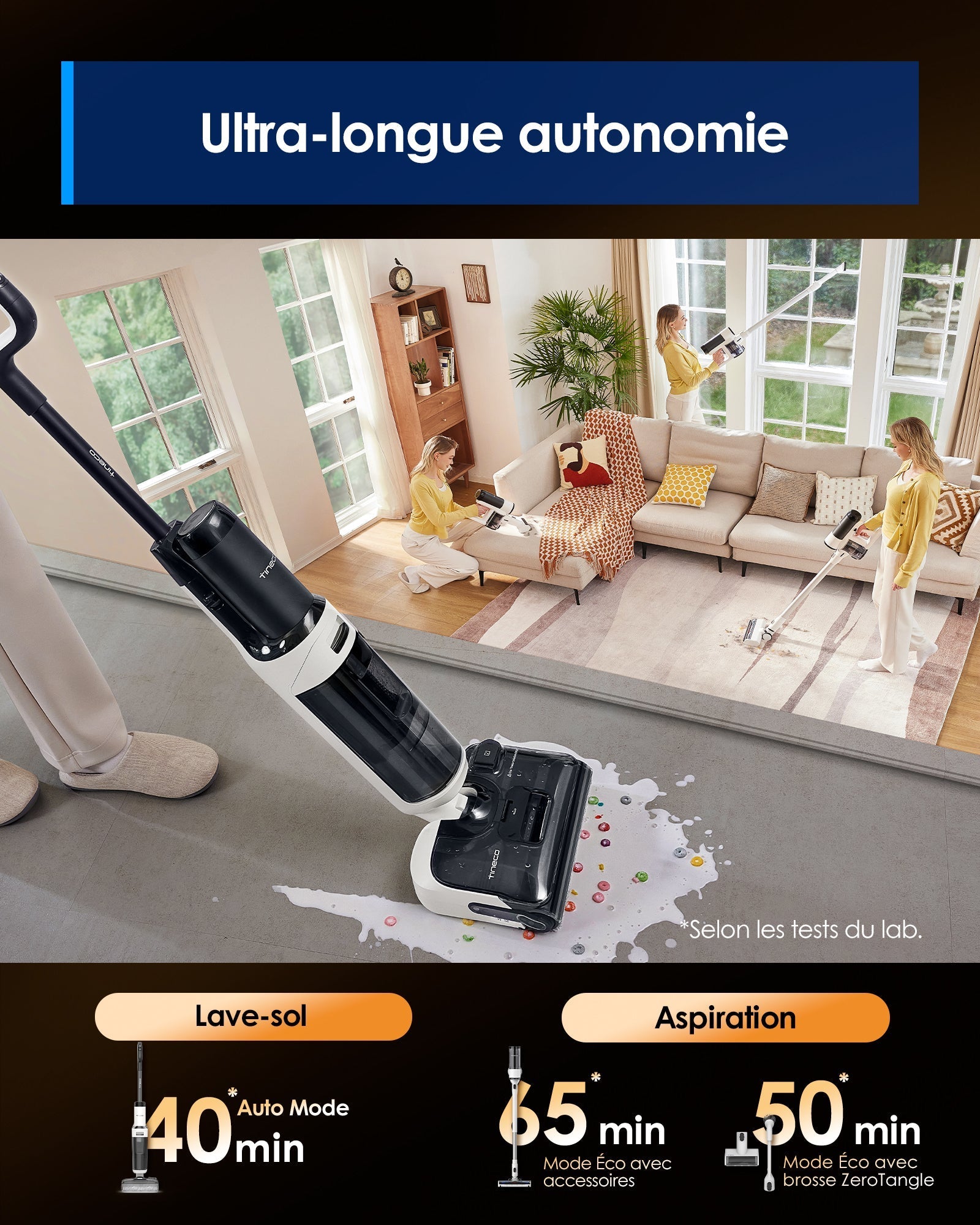 Tineco Floor ONE Switch S6 Stretch Aspirateur Laveur Sec Et Humide